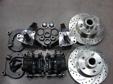 Mustang Ii 2 Front 11 Drilled Ford Rotor Disc Brake Stock Spindle Free Ss Lines