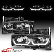 1988-1998 Fit Chevy Ck 150025003500 Gmc Led Tube Black Replacement Headlights