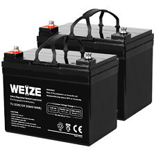 Weize 12v 35ah Deep Cycle Agm Sla Battery For Electric Wheelchair Set Of 2