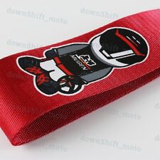 Red High Strength For Mugen Tow Strap Front Rear Bumper Towing Hook 1
