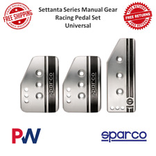 Sparco Settanta Series Manual Gear Racing Pedal Set Aluminum Silver Universal