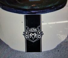 Compatible With Ram Hemi Hood Vinyl Graphic . Tribal Flame . Truck Decal