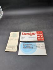 1978 Dodge Magnum Xe Charger Se Owners Manual Set Warranty Sound System