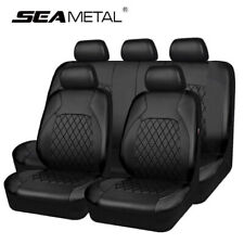 9pc Car Seat Cover Pu Leather Interior Accessories Protector Universal Full Set
