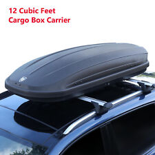 12 Cubic Ft. Car Rooftop Cargo Box Carrier Of Vehicle Roof Mount Luggage Storage