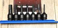 Gearwrench 7pc 38dr Metric Impact Hex Bit Socket Set W Rail 4-12mm 84912
