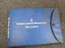 1977-1979 British Leyland Jaguar Xj6 Xj12 Vinyl Upholstery Colors Manual 1978