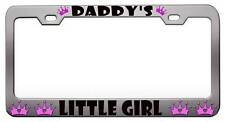 Daddys Little Girl Girly Steel License Plate Frame Car Suv P19