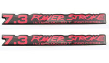 2 Pack 7.3 Powerstroke Intercooled Turbo Diesel Super Duty Sticker Black Red