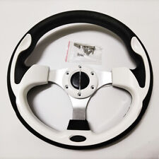 Universal Momo Imitative Racing Car Steering Wheel 13 31 Cm White Silver Horn