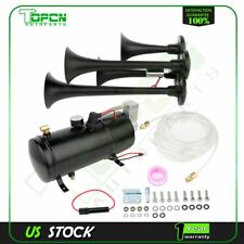 150db Train Air Horn Kit 4 Trumpet Air Compressor Complete System For Car Truck