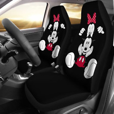 Mickey And Minnie Black Car Seat Covers Set Of 2