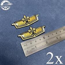 2x For 1977-1990 Caprice Classic Brougham Crown Head Emblem Badge Sticker Decals