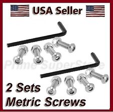 New Anti-theft License Plate Framecover Fasteners Motorcyclecar 8 Metal Screws