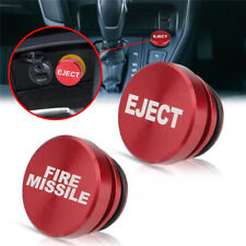 2pcs Car Cigarette Lighter Cover Accessories Universal Fire Missile Eject Button
