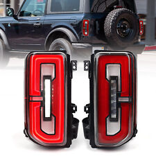 Pair Led Tail Lights For Ford Bronco 2021 2022 2023 Rear Brake Tail Lamps Lhrh