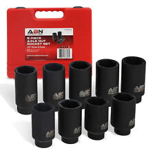 Abn Axle Nut Socket 12 Inch Drive 9-piece Metric Set For Vehicle 6pt Axle Nut