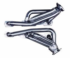 Small Block Chevy S10 Silver Coated Exhaust Headers Angle Plugs Sbc Cs11ap-sec
