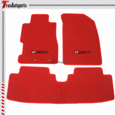 Fits 01-05 Honda Civic Coupe Sedan Em2 Red Floor Mats Carpets Nylon 3pc Set