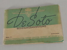 Operating Instructions Manual De Soto Model 55 Stand 1938 German