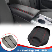 Fits Ford Edge 2011-2014 Leather Center Console Lid Arm Rest Cover Trim Black