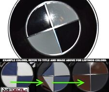 Gloss Black Grey Gray Vinyl Sticker Decal Overlay Complete Set Fits Bmw Emblem