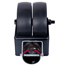 6 Black Trailer Jack Swivel Caster Dual Wheel Replacement2000lbs Capacity