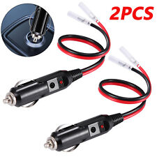 2 Pack 12v Fused Led Light Cigarette Lighter Male Plug Replacement With Leads