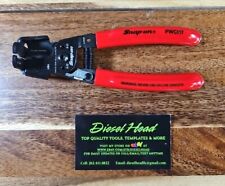New Snap On Pwch7 Red Handle - Wire Cutter Stripper And Crimper Pliers.