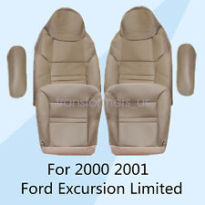 Fits 2000 2001 Ford Excursion Limited Front Bottom Back Leather Seat Cover Tan