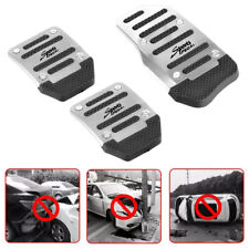 3pcs Aluminum Non-slip Gas Brake Pedals Pad Cover Set For Manual Car Universal