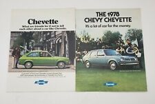 1976 1978 Chevy Chevette Sales Brochure Chevrolet 76 78 Advertisement Catalog