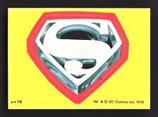 1981 Topps Superman Ii Stickers 19 Superman Symbol Ex 00955