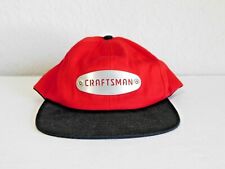 Craftsman Tools Adjustable Snapback Baseball Hat Cap Redblack Metal Emblem Logo