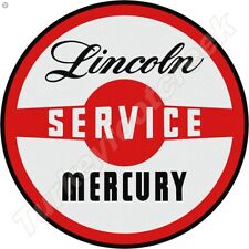 Lincoln Mercury Service 11.75 Round Metal Sign