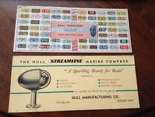 Vintage Hull Compass 1941 License Plate Streamline Marine Advertising Paperwork