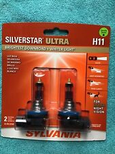 Sylvania Silverstar Ultra H11 Pair Set High Performance Headlight 2 Bulbs New