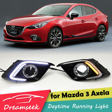 For Mazda 3 Axela 2014 2015 Drl Led Daytime Running Light Fog Lamp W Turn Signal
