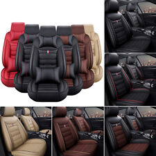Universal Leather Car Seat Cover Full Set Scratches Resistant Cushion Protector