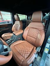 Katzkin Leather Diamond Seats In Mahogany 2019-2024 Ford Bronco