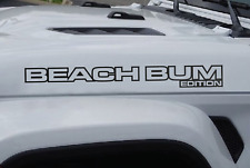 X2 Beach Bum Edition Vinyl Decal Hood Sticker Fits Jeep Wrangler