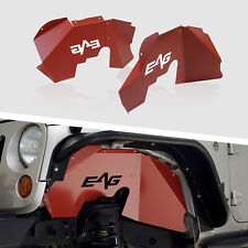 Eag Fit 07-18 Jeep Wrangler Jk Front Red 4pcs Sheet Metal Inner Fender Kit