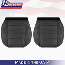 2010 To 2014 Fits Ford Mustang Gt Driver Passenger Bottom Leather Cover Black