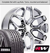 22 X9 Inch Wheels And Tires For Chevy Suburban Replica Ck156 Chrome Rims