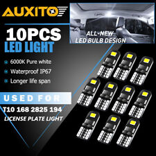 10x Auxito 168 2825 194 Interior License Plate Super White Canbus Led Light Bulb