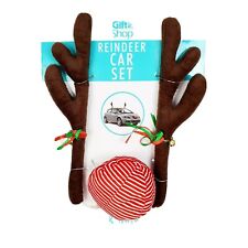 Nwt Christmas Reindeer Car Kit Antlers Striped Nose Rudolph Set Reindeer Xmas