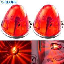 2x Red Watermelon Glass Lens Light Incandescent Old Look Flush Mount 1 Wire 1156