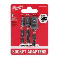Milwaukee Socket Adapter Set Impact Duty Hex Shank 14 12 38 In. Driver Pack