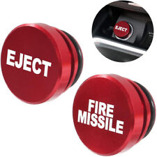 2pcs Car Cigarette Lighter Cover Accessories Universal Fire Missile Eject Button