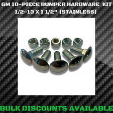 1960-1994 C10 Pick Up Truck Front Rear Chrome Bumper Bolts Nuts 12 Stainless Gm